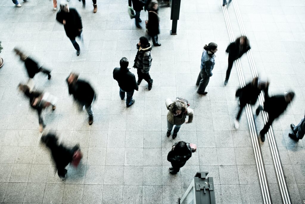 People on the Railway station